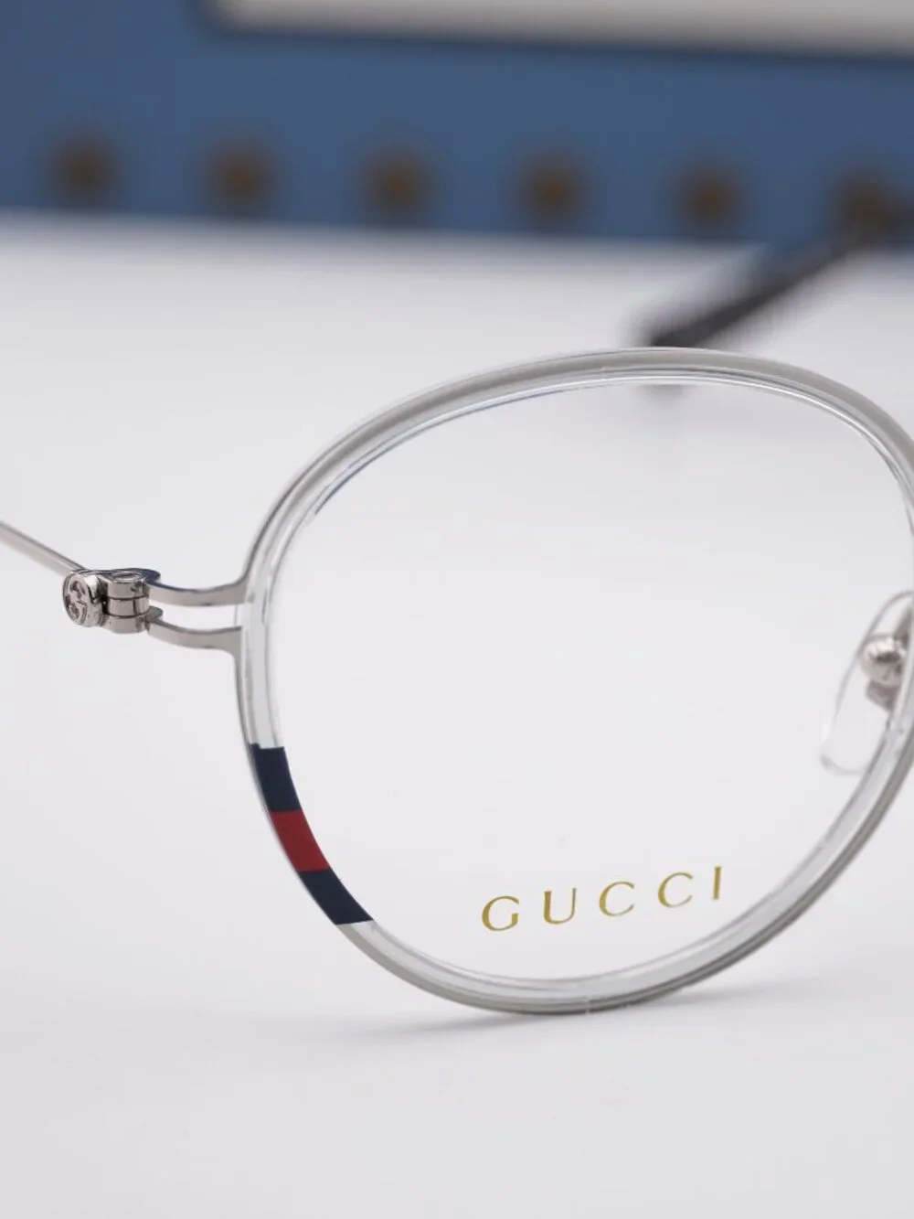 Gucci GG1851O 003 Square Eyeglasses 50mm - Grey / Silver